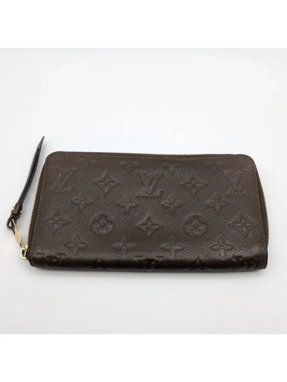 Louis Vuitton Zippy Organizer Monogram Empreinte Brown Wallet Zip Around Travel